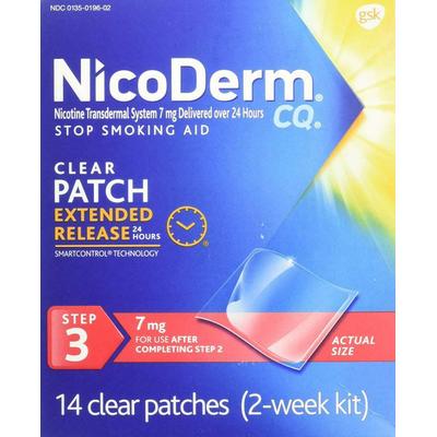 Nicoderm CQ Smoking Cessation Patch with 7mg 14 ct Step 3