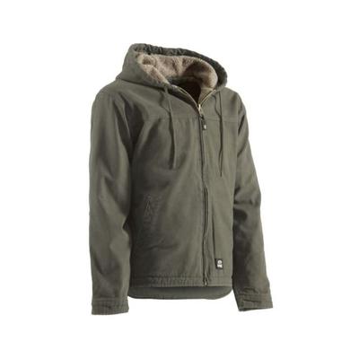 "Berne Men's Jackets Washed Hooded Work Coat - Mens Grey Stone Large Tall Model: 092021193649"