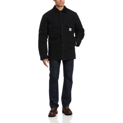 Carhartt Men's Big & Tall Arctic Quilt Lined Duck Traditional Coat C003,Black,XX-Large Tall