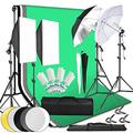 YISITONG Photography Studio Softbox Lighting Kit 6.6ft x 10ft Background Support System 4x 135W Umbrellas Softbox Continuous Lighting Kit for Photo Studio Product,Portrait and Video Shoot Photography
