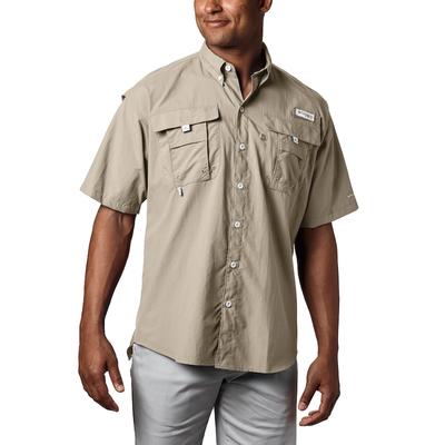 Men's Columbia PFG Bahama II Short Sleeve Woven Shirt, Size: XL, White