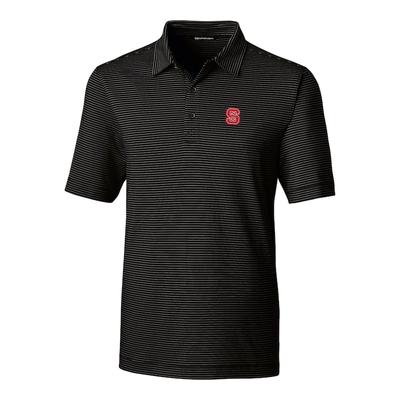 "Cutter & Buck NC State Wolfpack Black Forge Pencil Stripe Polo"