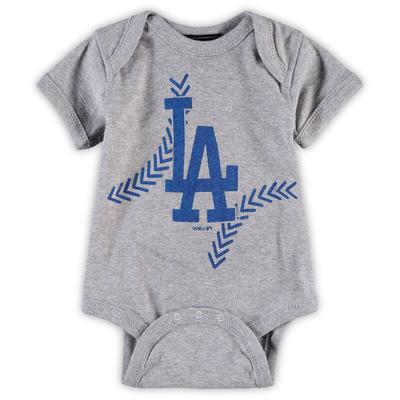 "Newborn & Infant Gray Los Angeles Dodgers Running Home Bodysuit"