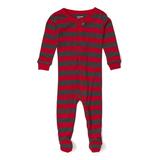 Leveret Footies - Red & Gray Stripe Footie - Newborn, Infant, Toddler & Kids screenshot. Infant Bodysuits directory of Clothes.