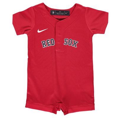 "Newborn & Infant Nike Red Boston Sox Official Jersey Romper"