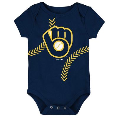 "Milwaukee Brewers Newborn & Infant Navy Running Home Team Bodysuit"