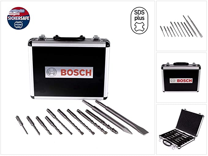 Coffret de 11 forets et burins SDS Plus-3 pour marteaux burineurs BOSCH 2608579916