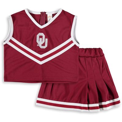 Girls Youth Crimson Oklahoma Sooners Two-Piece Cheer Set, Girl's, Size: 6, Red
