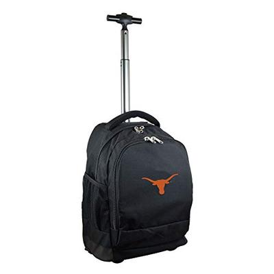 NCAA Texas Longhorns Expedition Wheeled Backpack, 19-inches, Black