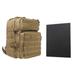 "VISM Armor Plates Assault Backpack w/11x14in Level Iiia Hard Ballistic Plate Tan"