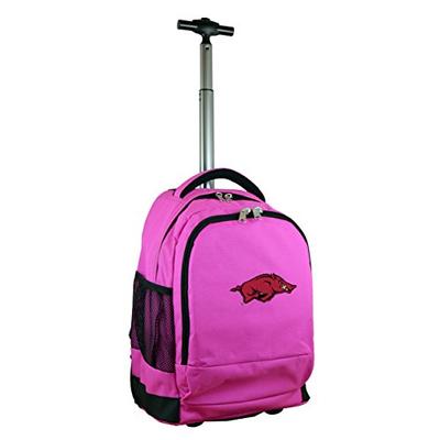 Denco NCAA Arkansas Razorbacks Expedition Wheeled Backpack, 19-inches, Pink