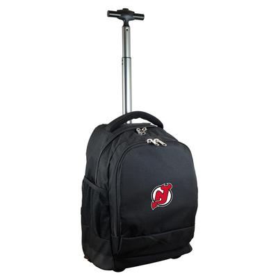 Denco NHL New Jersey Devils 19 in. Black Wheeled Premium Backpack
