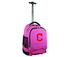 "Cleveland Indians Pink 19'' Premium Wheeled Backpack"