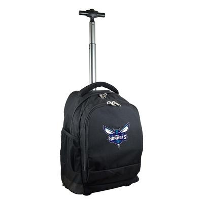 "Black Charlotte Hornets 19'' Premium Wheeled Backpack"