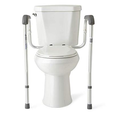 Medline Toilet Safety Rails, Safety Frame for Toilet with Easy Installation, Height Adjustable Legs,