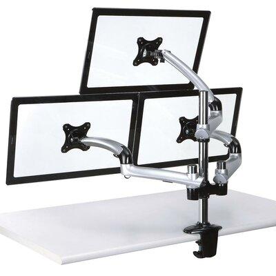 Cotytech Spring Arm Height Adjustable 3 Screen Desk Mount DM-GMT13-C50 Finish: Silver Base Type: Cla