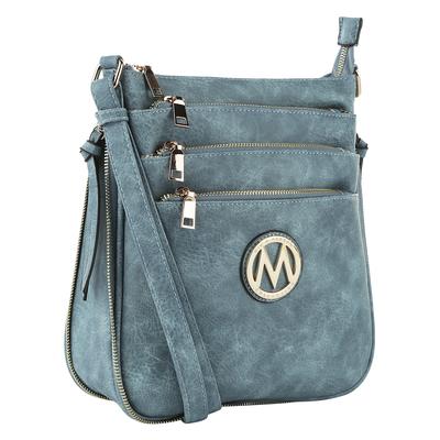 MKF Collection by Mia K. Farrow Women's Handbags Denim - Denim Salome Expandable Crossbody Bag