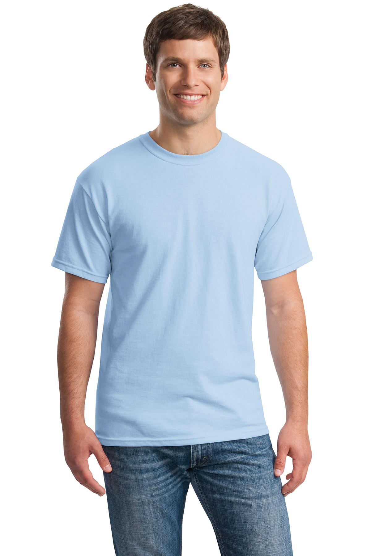 Gildan G500 Adult Heavy Cotton T-Shirt in Light Blue size 2XL 5000, G5000