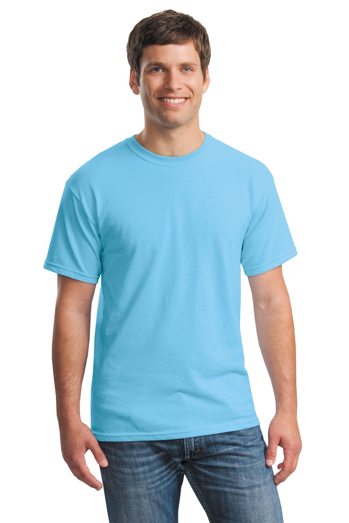 Gildan G500 Adult Heavy Cotton T-Shirt in Sky size Large 5000, G5000