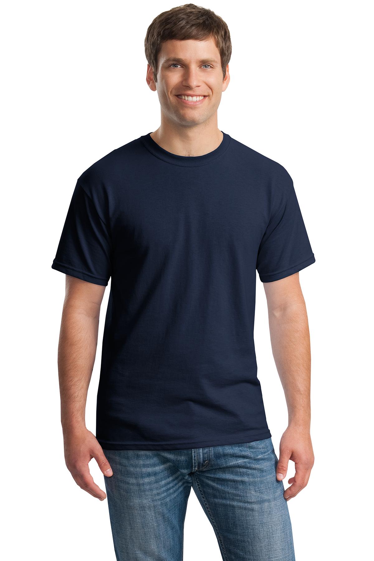 Gildan G500 Adult Heavy Cotton T-Shirt in Navy Blue size Small 5000, G5000
