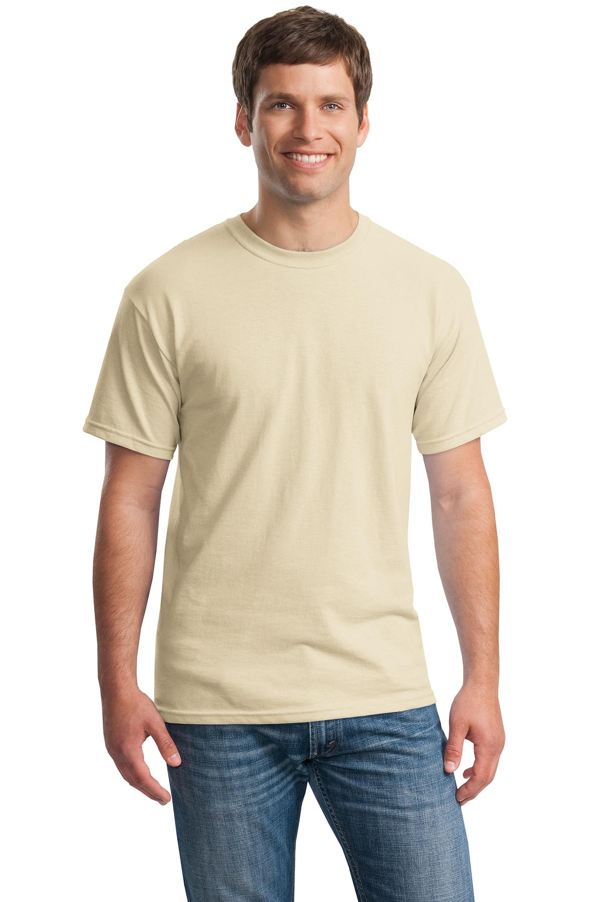 Gildan G500 Adult Heavy Cotton T-Shirt in Sand size 2XL 5000, G5000