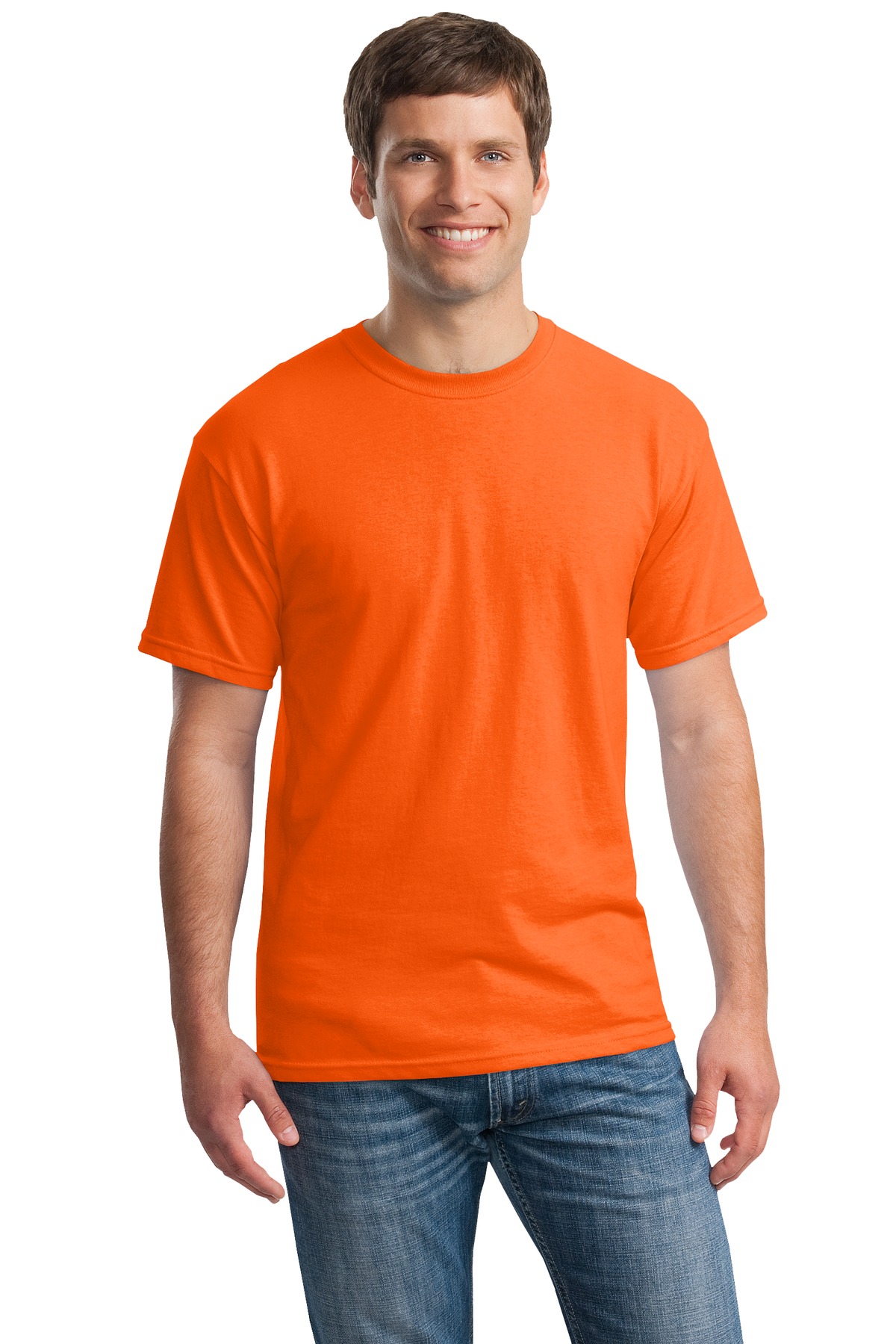Gildan G500 Adult Heavy Cotton T-Shirt in S. Orange size 3XL 5000, G5000