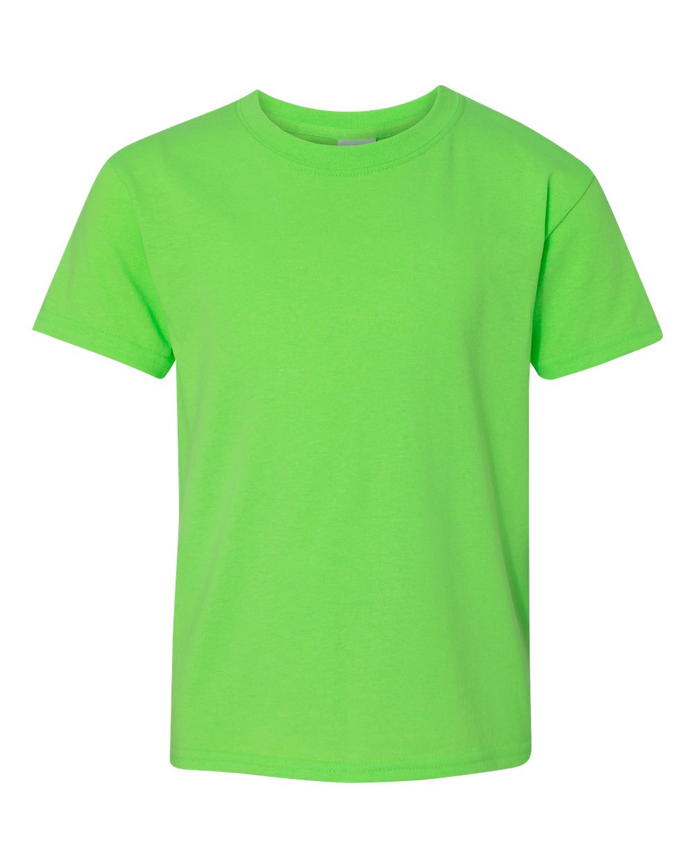 Gildan G500B Youth Heavy Cotton T-Shirt in Neon Green size Large 5000B, G5000B