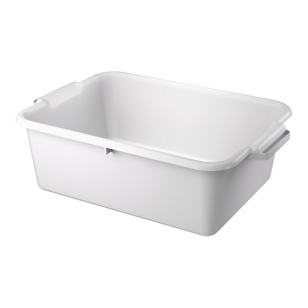 Vollrath 52657 Signature 20" x 15" x 7" White High Density Polyethylene Bus Tub