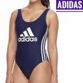 Adidas Swim | Adidas Women Core Solid Logo One-Piece Swimsuit M | Color: Blue/White | Size: M