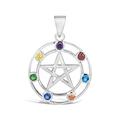 Ashton and Finch Pentagram Necklace Pendant 925 Sterling Silver Chain Included Jewellery For Women Silver Style 3