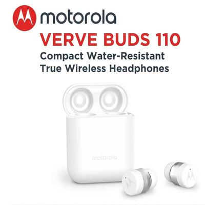 LG G3 Vigor - Motorola VERVEBUDS 110 Compact Water-Resistant True Wireless Headphones, White