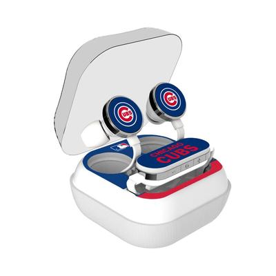 "Chicago Cubs Stripe Design Wireless Earbuds"