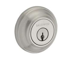 Baldwin Traditional Round Single Cylinder Deadbolt with Smartkey SCTRD Finish: Satin Nickel