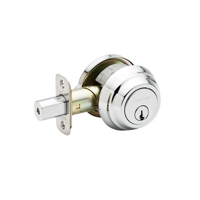 Copper Creek DBFR5410 Keyed Entry Single Cylinder Deadbolt with Interior Thumbtu Polished Stainless