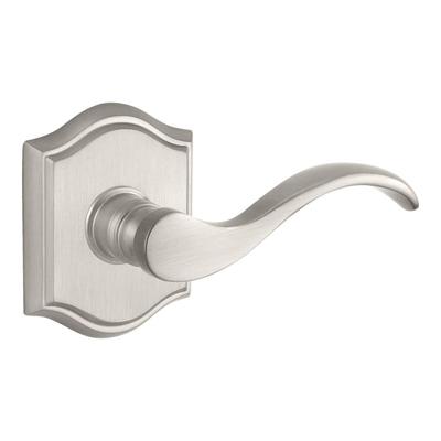 Baldwin EN.CUR.TAR Curve Single Cylinder Keyed Entry Leverset with Traditional A Satin Nickel