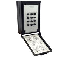 NUSET Key/Card Storage Wall Mount Push Button Combination Lockbox, Black