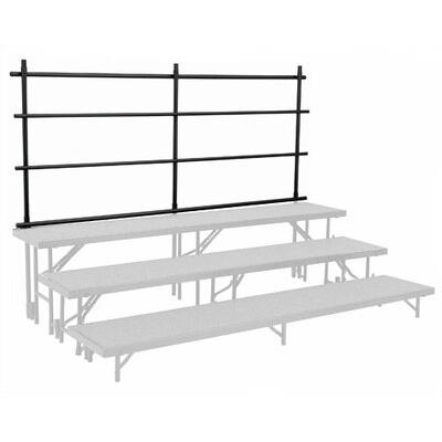 National Public Seating Guard Rail for Straight Risers GRRXXS Height: 24"