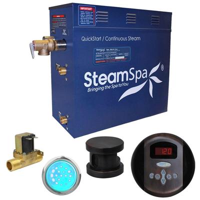 SteamSpa Indulgence 6kW QuickStart Steam Bath Generator Package with Built-In Auto Drain in Oil Rubb