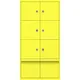 BISLEY Armoire à casiers LateralFile™, 6 casiers et 2 tiroirs hauteur 375 mm, jaune zinc