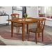 Alcott Hill® Lorelai Butterfly Leaf Rubber Solid Wood Breakfast Nook Dining Set Wood/Upholstered in Brown | 30 H in | Wayfair