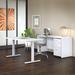 Huckins Studio C Height Adjustable Standing Desk Wood in White Laurel Foundry Modern Farmhouse® | 82.8 W x 59.45 D in | Wayfair