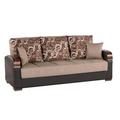 DEMKA FURNISHING Pegasus Full 87" Wide Tight Back Convertible Sofa Wood/Chenille/Metal in Brown | 37 H x 87 W x 41 D in | Wayfair DMKPGS3BR