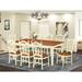 August Grove® Pilger Rubberwood Solid Wood Dining Set Wood in White | 30 H in | Wayfair 1B0AECA171A240E48593B74986713B75