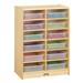 Jonti-Craft® 12 Compartment Cubby w/ Wheels Wood in Brown | 35.5 H x 24.5 W x 15 D in | Wayfair 06130JC