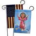 Breeze Decor Divine Baby Jesus Impressions Decorative 2-Sided Polyester 13 x 19 in. Garden Flag in Black/Blue | 13 H x 13 W in | Wayfair