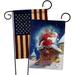 Breeze Decor 2 Piece Chimney Santa Impressions Decorative 2-Sided Polyester 19" x 13" Garden Flag Set in Blue/Brown/Red | 18.5 H x 13 W in | Wayfair
