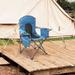 ARROWHEAD Outdoor Padded Folding Camping Chair Metal in Blue/Black | 41 H x 37 W x 25 D in | Wayfair KKS0217U