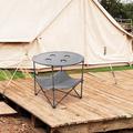 ARROWHEAD Outdoor Folding Stainless Steel Camping Table Metal in Gray | 28.75 H x 28 W x 28 D in | Wayfair KKS0233U