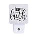 Dexsa Have Faith Let Your Light Shine Night Light Plastic in Black/White | 4.5 H x 3 W x 1.8 D in | Wayfair DX2138