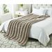 Cozy Tyme Keon Channel Comfortable Knit Throw For Bedroom Polyester in Brown | 50 W in | Wayfair T177-20TPT-WR